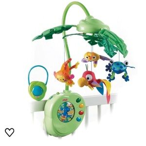 Fisher-Price Rainfoest Peek-a-Boo Leaves Musical Mobile for Crib